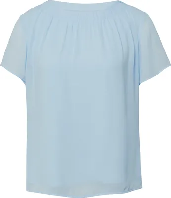Produktbild von s.Oliver Chiffon Bluse Regular Fit, Rundhals mit Schlitz und Knopf, leicht fließend