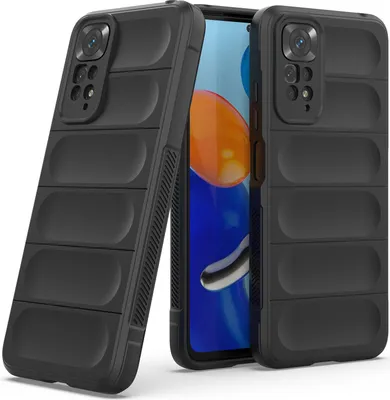 Produktbild von Redmi Note 11S Hülle, Weich TPU Silikon Stossfest Anti-rutsch Schutzhülle für Xiaomi Redmi Note 11 / Note 11S Schwarz