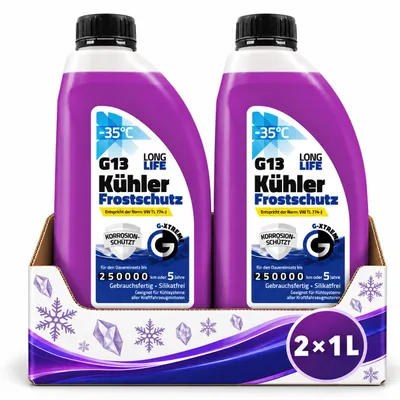 Produktbild von 2x1L G XTREME G13 Kühlmittel 2L Kühlerfrostschutz -35°C Longlife VW TL 774-J, KI-generiertes Bild