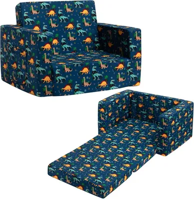 Productafbeelding van Kinderveiligheidsstoel 2-in-1, opvouwbaar, met Sherpa-stof, 43,2 x 60 x 38 cm, geschikt voor kinderkamers
