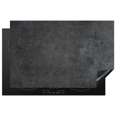 Produktbild von KitchenYeah© Herdabdeckplatte Industriell - Schiefer - Grau - Strukturiert - Beton , 80x52cm, Küche Deko, Glaskeramikkochfeld Herdabdeckung, Abdeckplatte fùr Kochfeld
