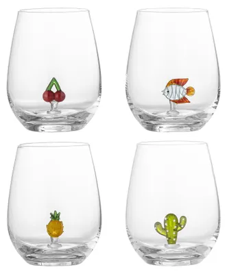 Produktbild von Bloomingville 82072355, Transparent, Glas, 4 Stück(e), 560 ml, 120 mm, 9 cm, KI-generiertes Bild