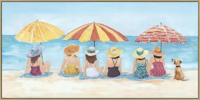 Produktbild von ArtUniverse Leinwandbild Damen Am Strand 60 x 120 cm
