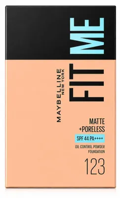 Produktbild von Maybelline New York - Fit Me Matte & Poreless Puder-Foundation - 123