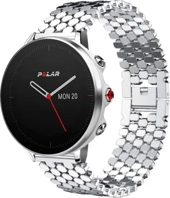 Produktbild von Strap-it Stahlarmband - Kompatibel mit Polar Grit X Armband Ersatzarmband Edelstahl Armband mit schmetterlingsverschluss Sportuhr zubehör für smartwatch 22mm Armband Silber