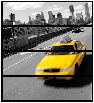 Produktbild von Wallario Möbelfolie / Aufkleber, geeignet für Ikea Malm Kommode mit 4 Schubfächern - New York Yellow Taxi II