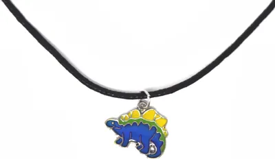 Produktbild von Stimmungskette mit Wachskordel - Stegosaurus
