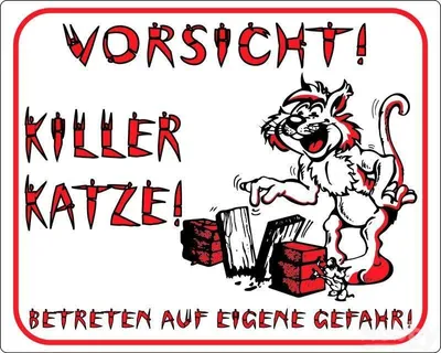 Produktbild von Nobby Warntafel "Vorsicht! Killer Katze"