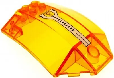 Produktbild von 1 x Lego Windschutzscheibe 8x6x2 transparent orange Fenster 41751 x224pb035