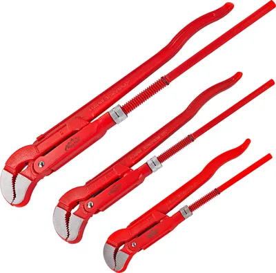 Produktbild von Eckrohrzangenset S-Maul 1" - 1 1/2" - 2" 45°
