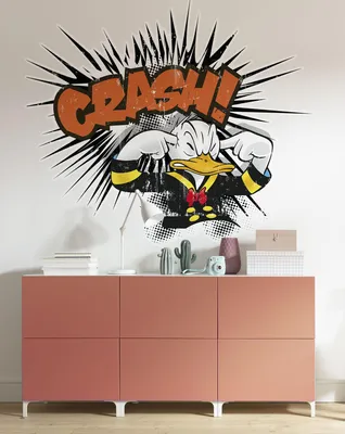 Produktbild von Komar Vlies Fototapete selbstklebend und konturgeschnitten "Donald crash XXL" - Größe: 127 x 160 cm (Breite x Höhe) - 1 Stück