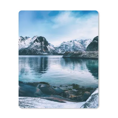 Produktbild von MuchoWow® Mauspad Mousepad Wasser - Berge - Natur 19x23 cm - Mousepads - Maus Mat - Pad - Mausunterlage - Mauspads - Spielen