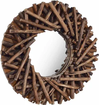 Obrázok produktu pre vidaXL Nástenné zrkadlo 40 cm Teak Round