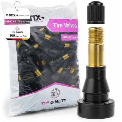 Immagine prodotto di 100x Valvola ad alta pressione TR600HP per pneumatici tubeless, valvole, a scatto