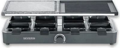 Produktbild von SEVERIN Raclette-Grill mit Naturgrillstein u. Grillplatte RG 2376  aus Kunststoff, schwarz Raclette Raclette Mit Antihaftbeschichteter Grillplatte Raclette Grill Tischgrill  Raclette Mit Naturstein