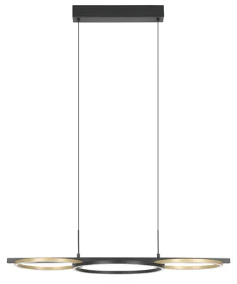 Produktbild von EGLO LANACERA, 2 Glühbirne(n), LED, 3000 K, 1800 lm, IP20, Schwarz, Gold