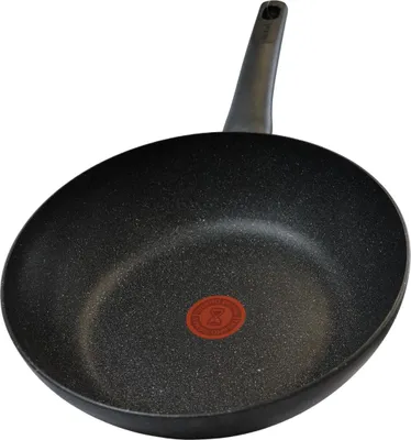 Produktbild von Tefal Black Stone Wokpfanne 28 cm, Induktion, Kratzfeste Antihaftbeschichtung, Thermo-Signal