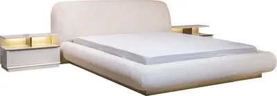 Obrázek produktu pro Bílá ložnicová sestava Designová manželská postel 2x noční stolky
