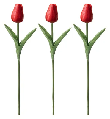 Produktbild von 3 künstliche Tulpen mit biegsamen Stielen – realistische Tulpen für DIY-Blumenarrangements, Dekorationen für Zuhause, Hochzeiten und Partys