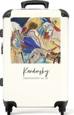 Produktbild von NoBoringSuitcases.com® Großer Koffer - Kunst - Kandinsky - Komposition - Farben - Kombinationsschloss TSA - Hartschalen Trolley 4 Rollen - 72 liter - Reisekoffer - 66 cmKoffer Mittelgroß 67x43x25 cm, 72L,