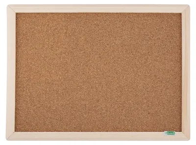 Productafbeelding van Prikbord kurk houten frame - 30 x 40 cm - Wandmontage horizontaal of verticaal
