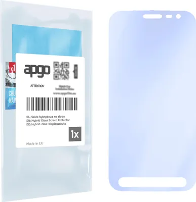 Produktbild von apgo Displayschutzglas für Samsung Galaxy Xcover 4s Bildschirmschutz, 9H Hybrid Schutzglas mit Keramikbeschichtung [Glänzend, Full Glue]