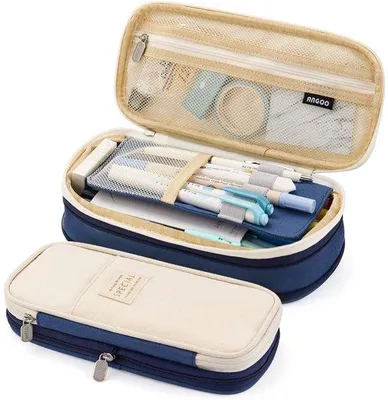 Image de Trousse de rangement bleu foncé pour l'école et le bureau