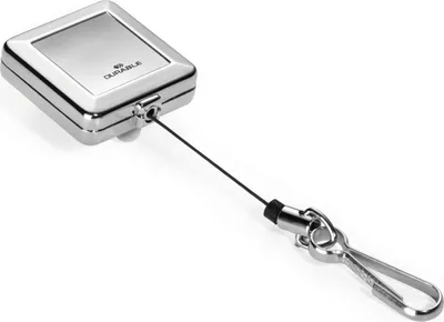 Zdjęcie produktu dla DURABLE Mechanizm ?ci?gaj?cy CHROME QUADRO z karabi?czykiem opak. detaliczne, Srebrny, 832823