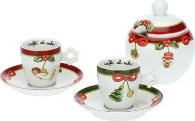 Image de Thun Set mit 2 Espressotassen und Zuckerdose Magico Natale P4467P00/Abverkauf nur solange Vorrat reicht
