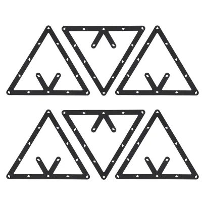 Image de 6 pièces/set, rack de billard, porte-balles triangulaire noir, positionnement, accessoires de sauvetage pour billard