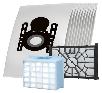 Produktbild von Filter- und Staubsaugerbeutel-Set für Bosch Series 6 und MoveOn Ersatz HEPA