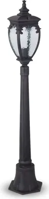 Obrázek produktu pro Venkovní světlo hliníkové sklo E27 IP44 výška 113 cm v bronzové barvě starožitná rustikální stojací lampa venkovní