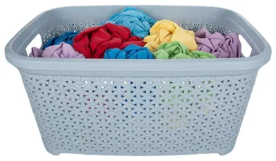Produktbild von Storage Solutions Waschekorb - 35 Liter - blau - 54 x 37 x 26 cm