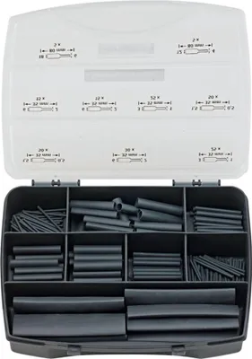 Produktbild von Hellermann Tyton 380-03001, Schrumpfschlauch, Schwarz, Polyolefin, 1 Stück(e)