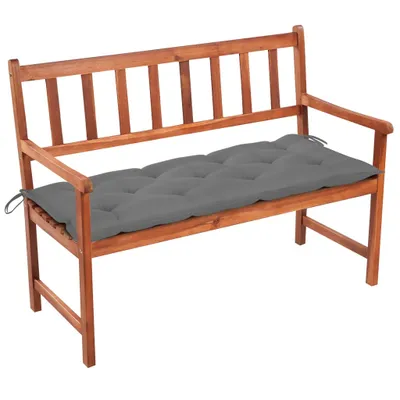Zdjęcie produktu dla Ławka ogrodowa z poduszką, 120 cm, lite drewno akacjowe