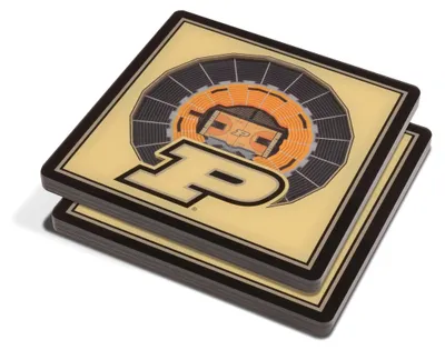 3D-StadiumView-Untersetzer, Purdue Boilermakers, 2 Stück, Acryl