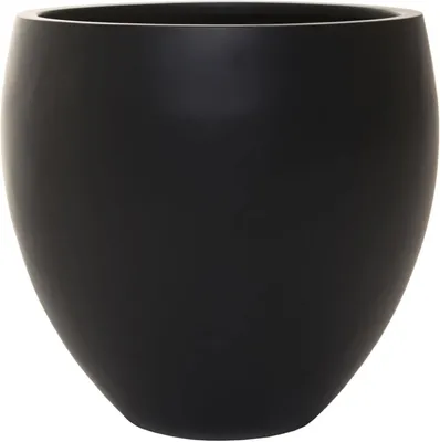 Produktbild von VIVANNO Blumentopf Fiberglas PLUTO Rund, Anthrazit matt - 44x40 cm
