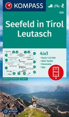 Produktbild von KOMPASS Wanderkarte 026 Seefeld in Tirol, Leutasch 1:25.000