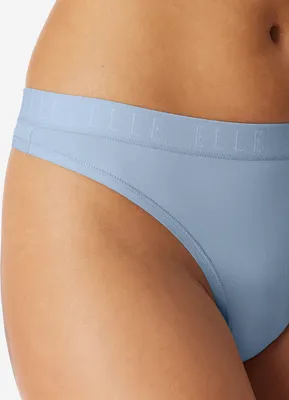Produktbild von ELLE Damen Tanga 6-Pack Thong - ELLE LOGO - Assortment - Größe XL