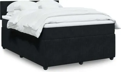 Imagen del producto de Maison Exclusive - Base de cama con somier y colchón, color , 140 x 190 cm, tapizada en terciopelo