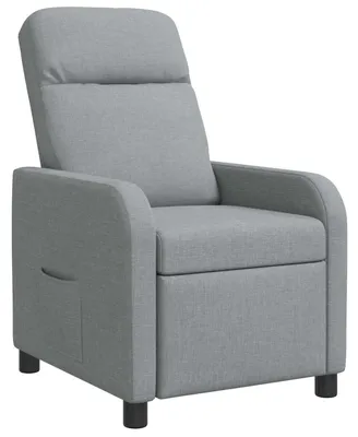 Image de vidaXL Fauteuil de relaxation gris clair Tissu