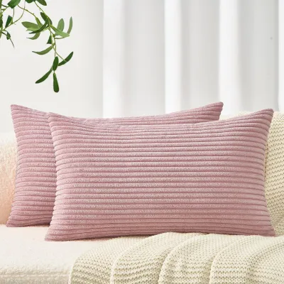 Produktbild von Set mit 2 Kissenbezügen 50x70cm rosa Cord