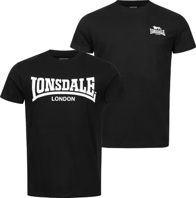 Obrázok produktu pre Pánske tričko regular fit double pack PIDDINGHOE Black M Lonsdale