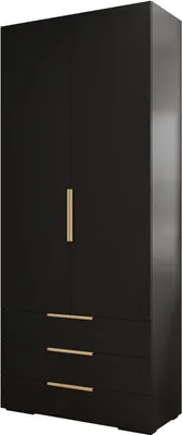 Produktbild von MEBLE KRYSPOL Inova 1 2D3SZ, 236,7x100x47cm - Schwarz, Gold