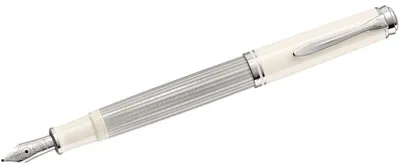 Produktbild von Pelikan 815529, Silber, Weiß, Integriertes Befüllsystem, Harz, Gold/Rhodium, Medium, Beidhändig