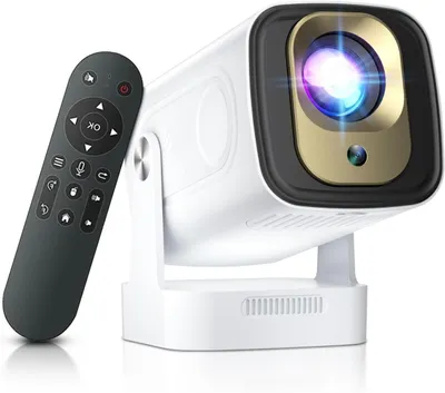 Immagine prodotto di Proiettore intelligente - Mini proiettore - Home cinema - Android TV integrato - 1080p Full HD - Bianco e nero