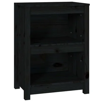 Productafbeelding van vidaXL Boekenkast, zwart, 50x35x68 cm, massief grenenhout