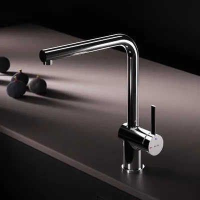 Productafbeelding van AM.PM Keukenmengkraan, metalen keukenarmatuur, spoelbakmengkraan met L-vormige uitloop, chroom
