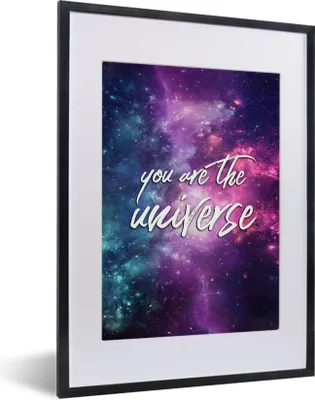 Produktbild von MuchoWow® Gerahmtes Poster Zitat - Weltraum - Sterne - Jungen - Mädchen - Kinder 30x40 cm - Poster mit Schwarzem Bilderrahmen Wandposter Rahmen Foto Bilder - Wandposter Schlafzimmer