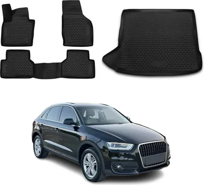 Image de Tapis & bac de coffre Set pour Audi Q3 8U 2011-2018 Caoutchouc TPE Noir 5x